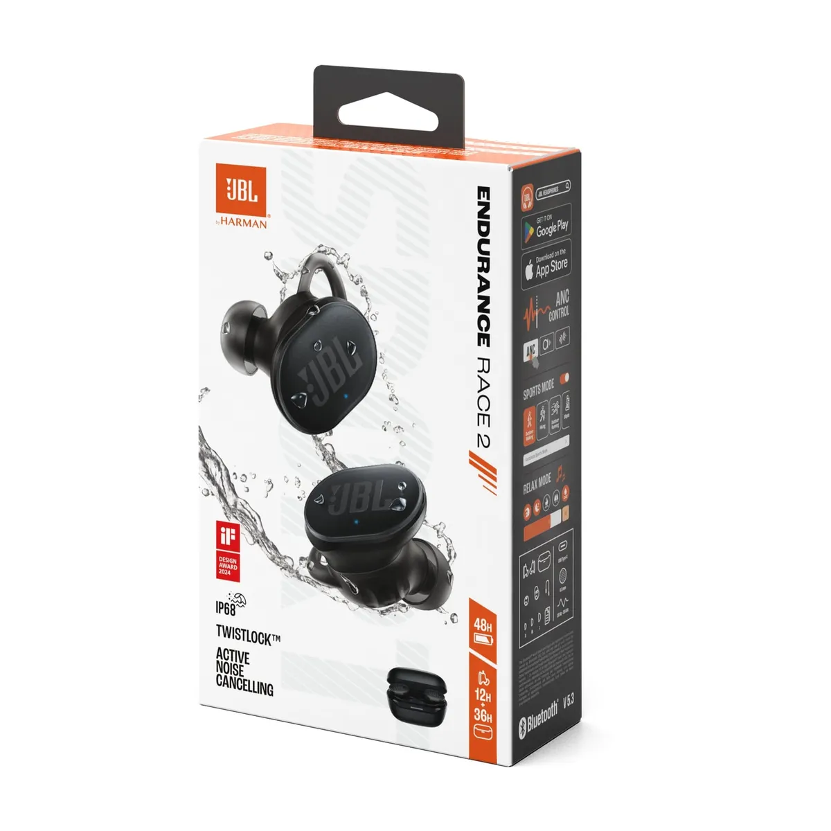 Bluetooth-гарнітура JBL Endurance Race 2 Black (JBLENDURACE2BLK) - мініатюра 5