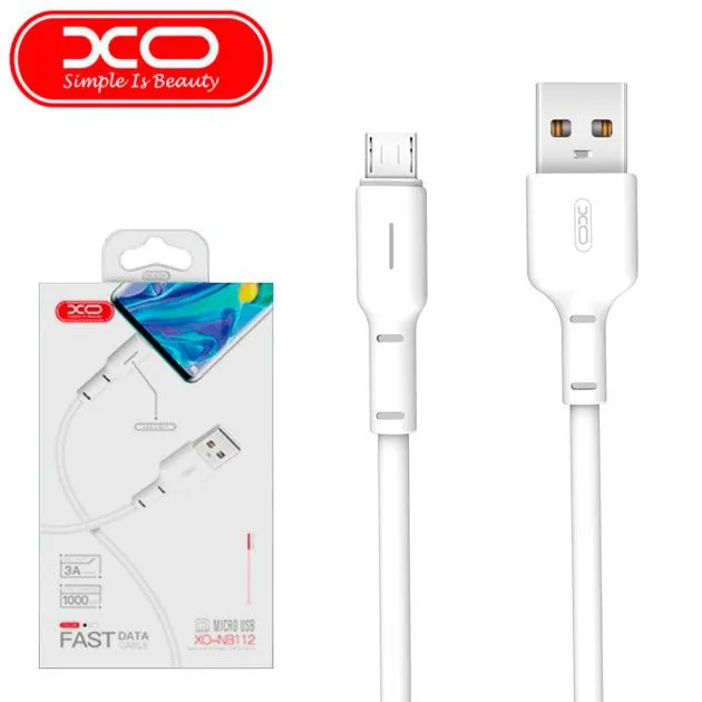 Кабель XO NB112 USB - micro USB (M/M), 1 м, White (NB112-M-WH) - мініатюра 3
