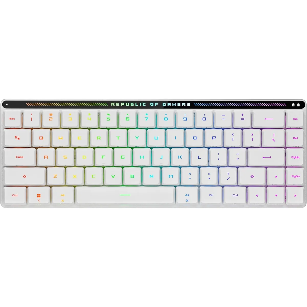 Клавіатура бездротова Asus ROG Falchion RGB WL BT White (90MP03EC-BKMA10) - зображення 1