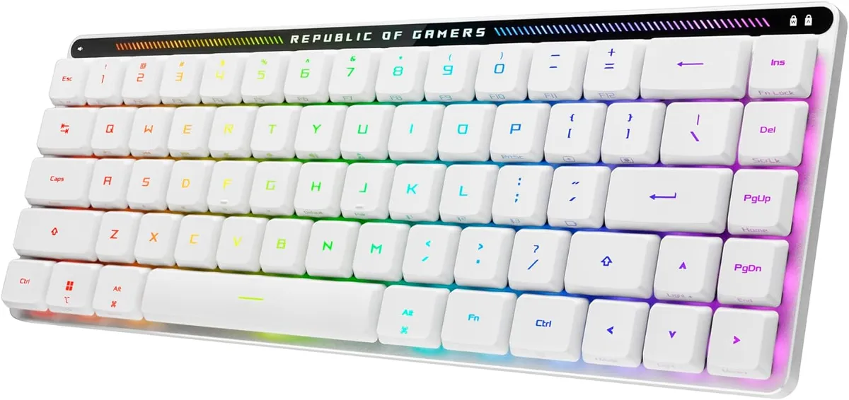 Клавіатура бездротова Asus ROG Falchion RGB WL BT White (90MP03EC-BKMA10) - мініатюра 4