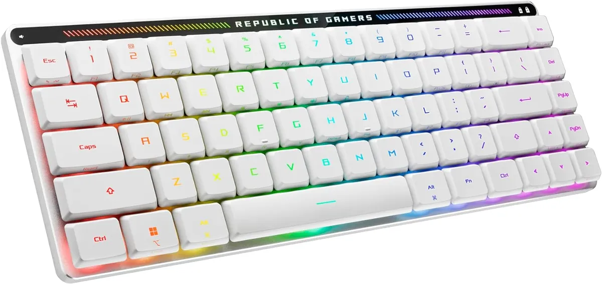 Клавіатура бездротова Asus ROG Falchion RGB WL BT White (90MP03EC-BKMA10) - мініатюра 5