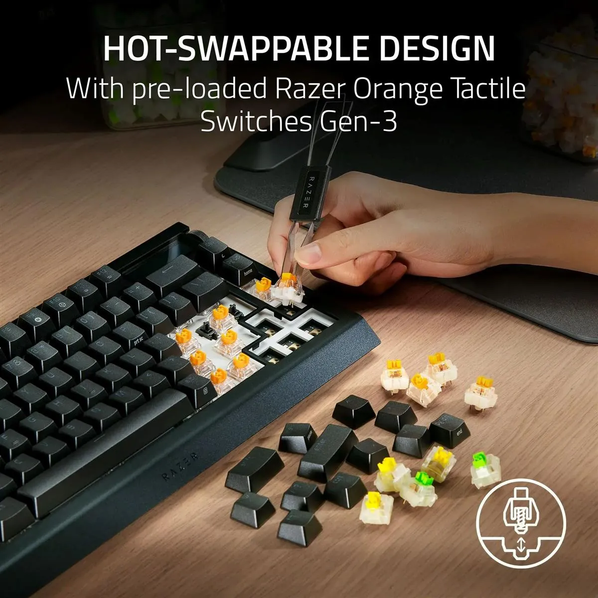 Клавіатура бездротова Razer BlackWidow V4 Pro ANSI Black (RZ03-05130100-R3M1) - мініатюра 12
