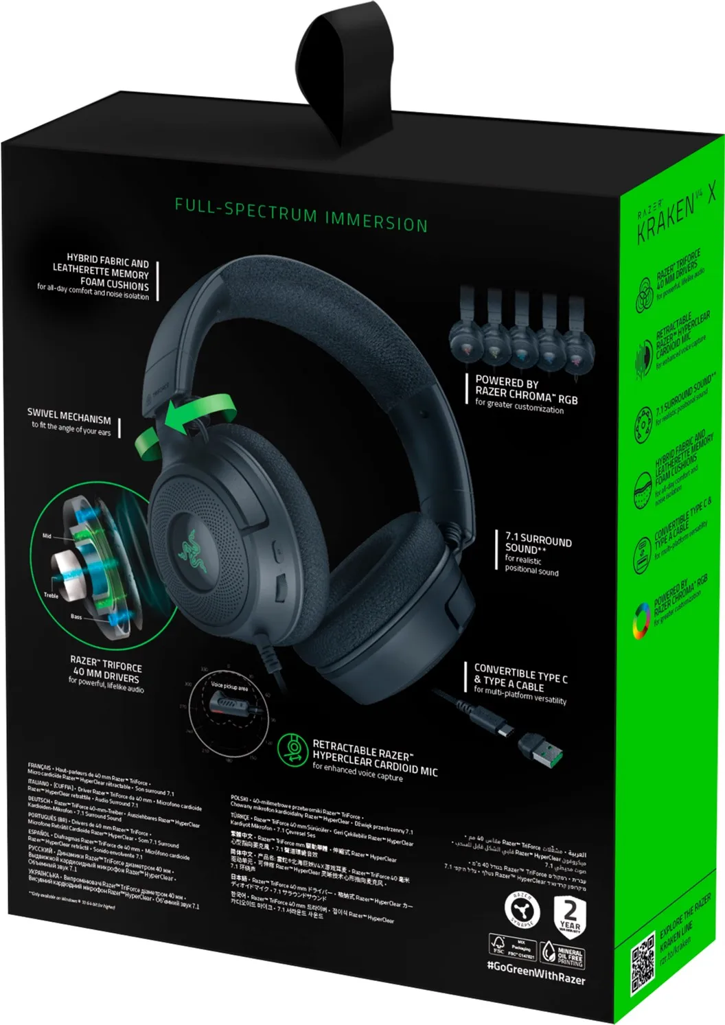 Гарнітура Razer Kraken V4 X (RZ04-05180100-R3M1) - мініатюра 10