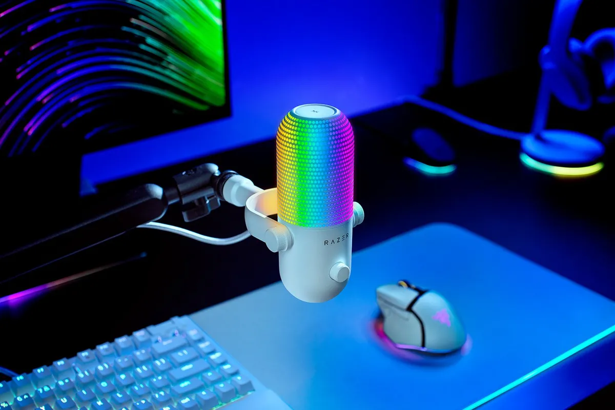 Мікрофон Razer Seiren V3 Chroma White (RZ19-05060200-R3M1) - мініатюра 6