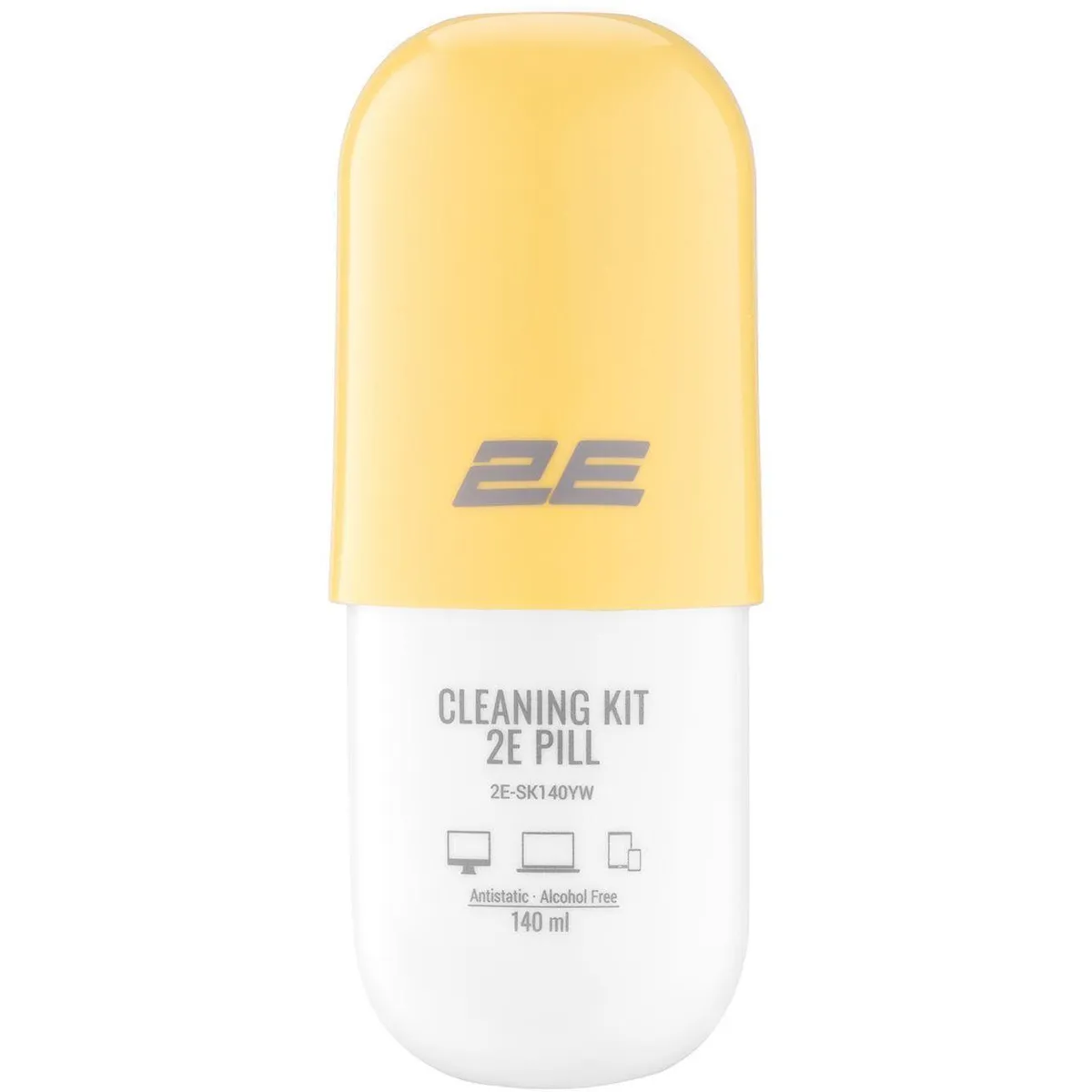 Набір для чищення 2E Pill (2E-SK140YW) LED/LCD + серветка 20х20 см White/Yellow - зображення 1
