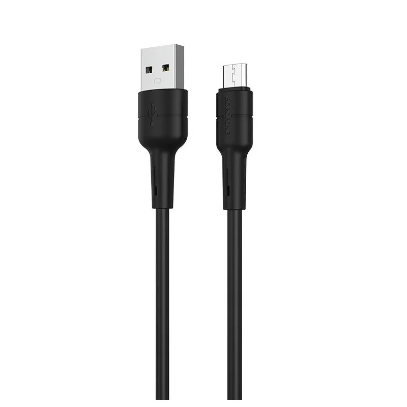 Кабель Borofone BX30 Silicone USB - micro USB (M/M), 1 м, Black (BX30MB) - зображення 1