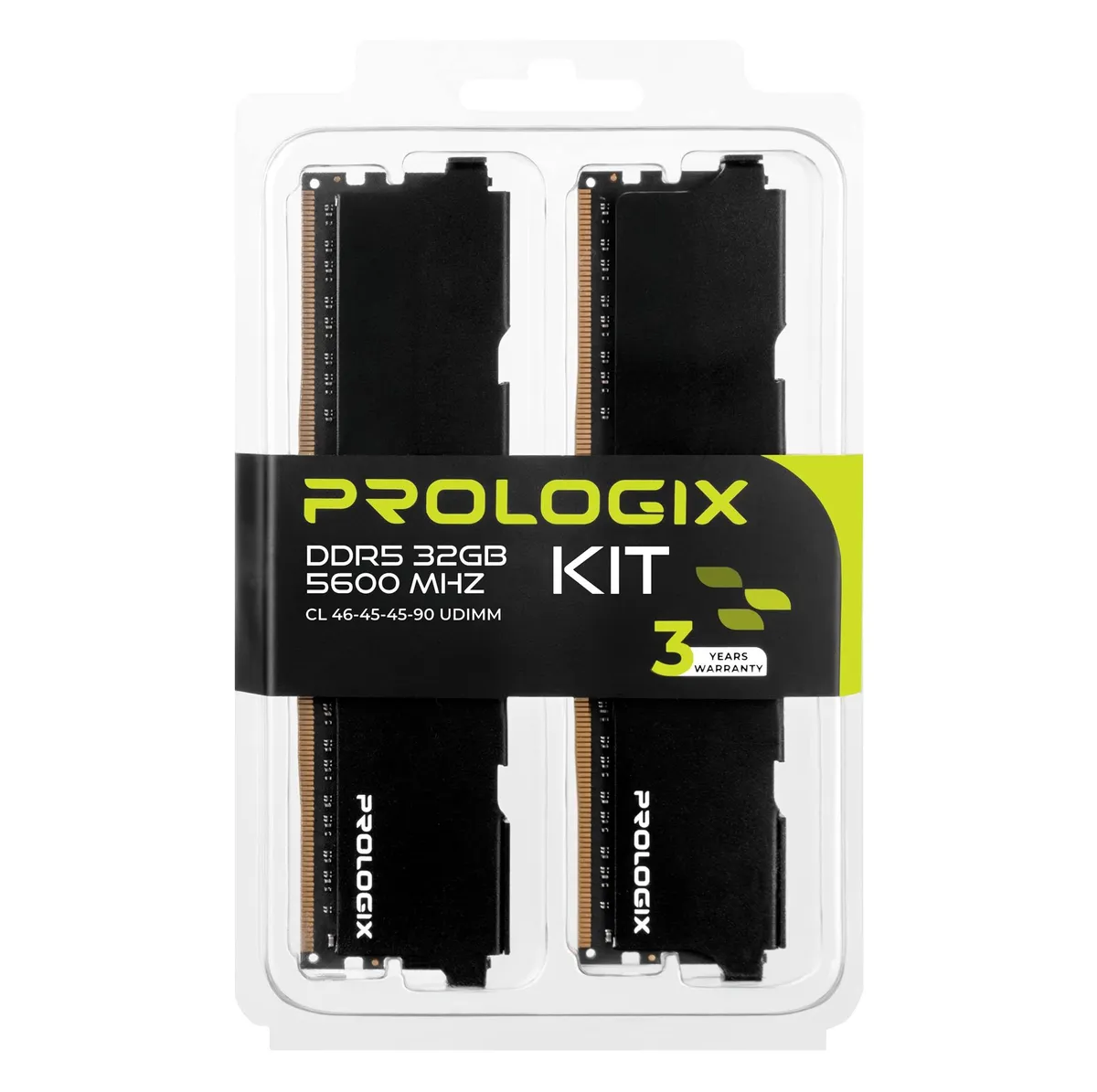 Модуль пам`ятi DDR5 2x16GB/5600 Prologix Black (PRO32GB5600B5K) - зображення 1