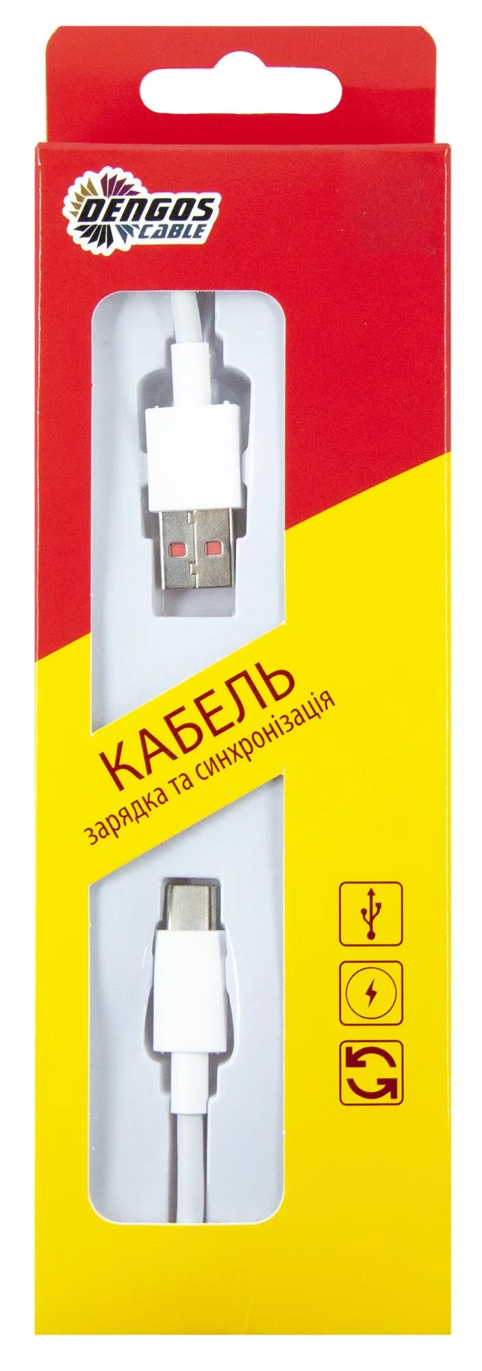 Кабель Dengos USB - USB Type-C (M/M) 1 м White (PLS-TC-6A-WHITE) - мініатюра 4