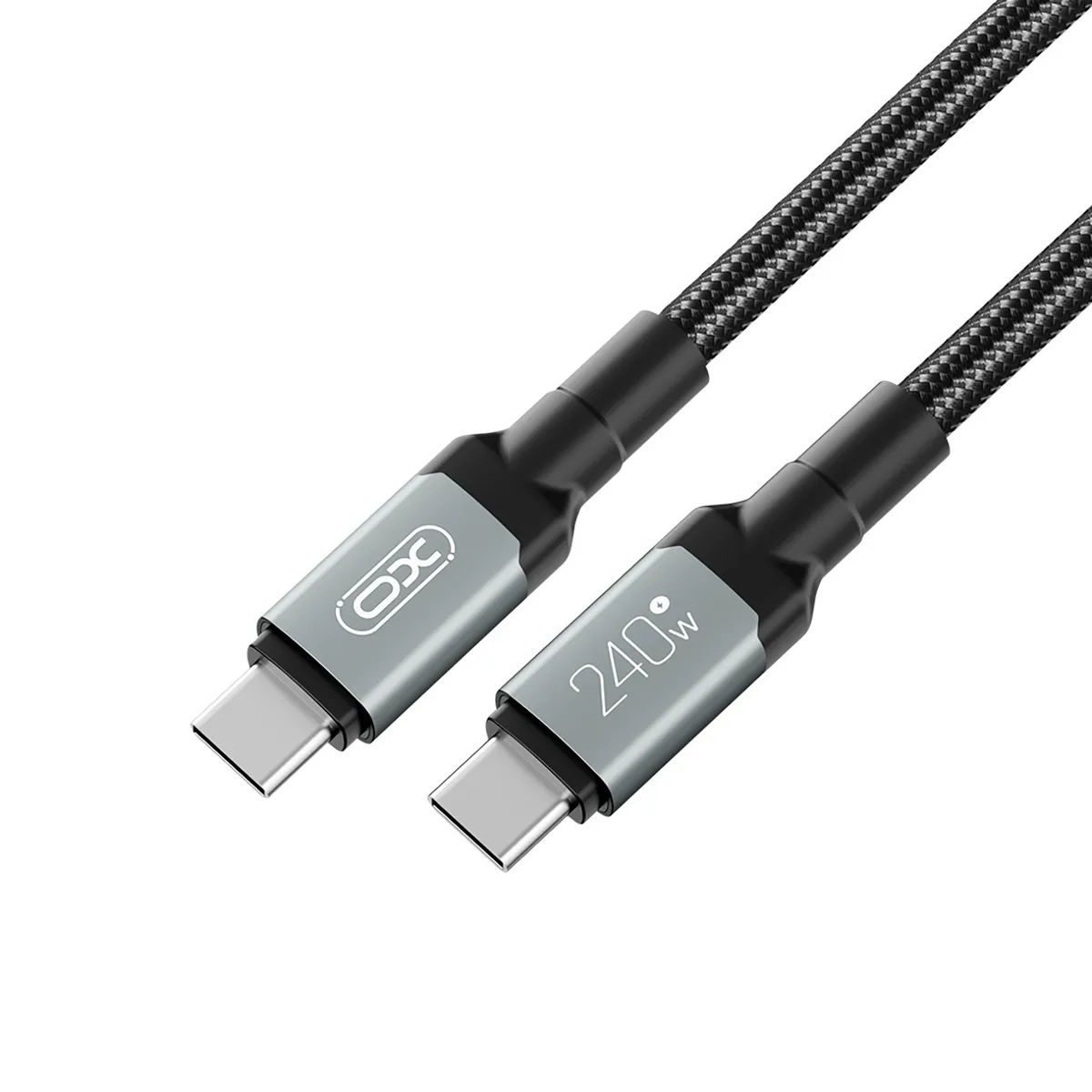 Кабель XO NBQ264A-CC USB Type-C - USB Type-C (M/M), 1 м, Black (NB-Q264A-CC.black) - мініатюра 2