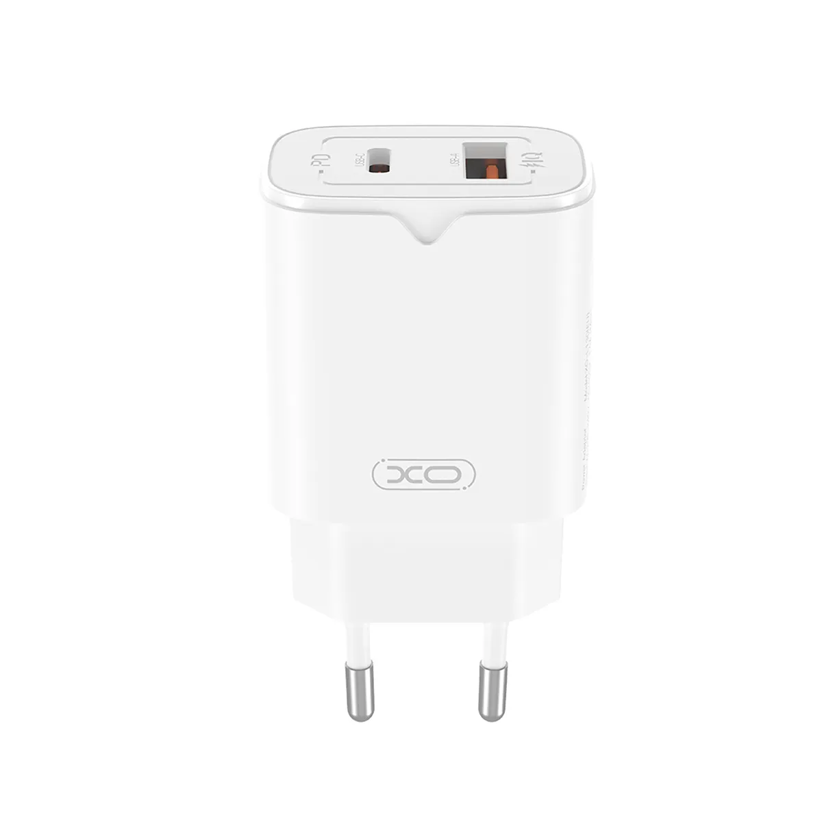 Мережевий зарядний пристрій XO L130 (1USB-С, 1USB, 3А) PD, QC 3.0 White (L130.white) - мініатюра 2