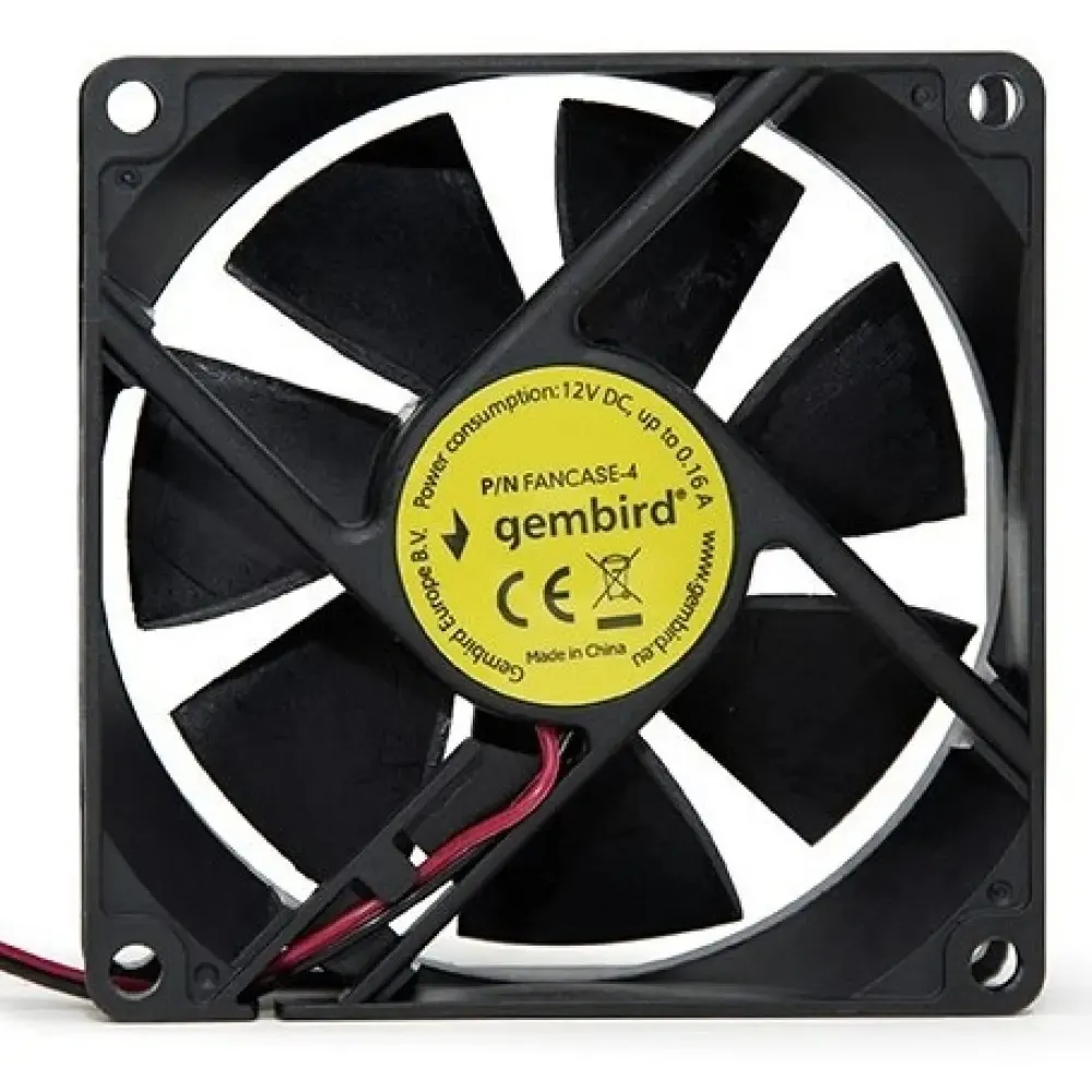Вентилятор Gembird 80х80х25мм Sleeve 4pin (FANCASE-4) - мініатюра 4