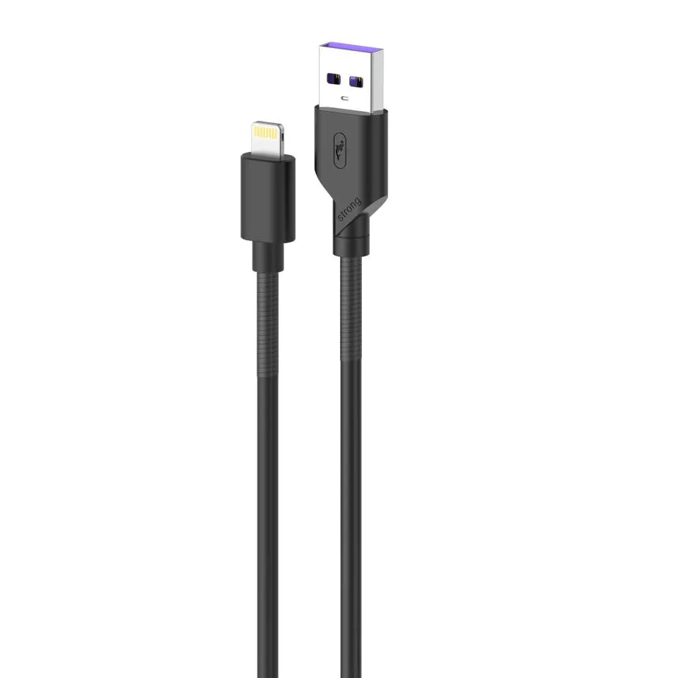 Кабель SkyDolphin S27L Spring Anti-Brake USB - Lightning (M/M), 1 м, Black (SDUSB-000609) - зображення 1