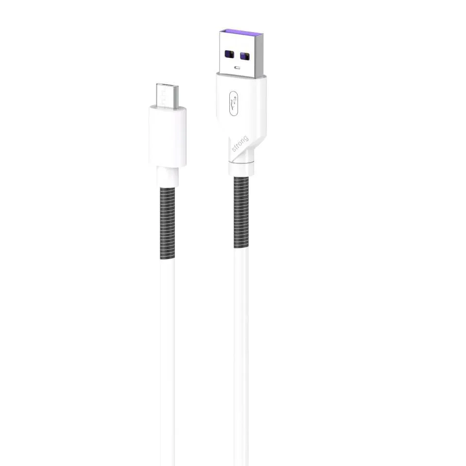 Кабель SkyDolphin S27V Spring Anti-Brake USB - micro USB (M/M), 1 м, White (SDUSB-000612) - зображення 1