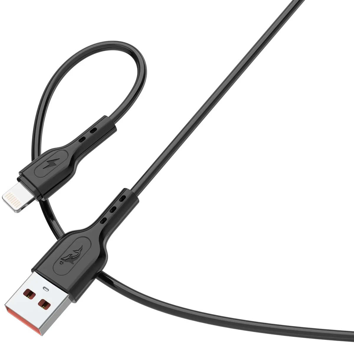 Кабель SkyDolphin S66L USB - Lightning (M/M), 1 м, Black (SDUSB-000648) - мініатюра 2
