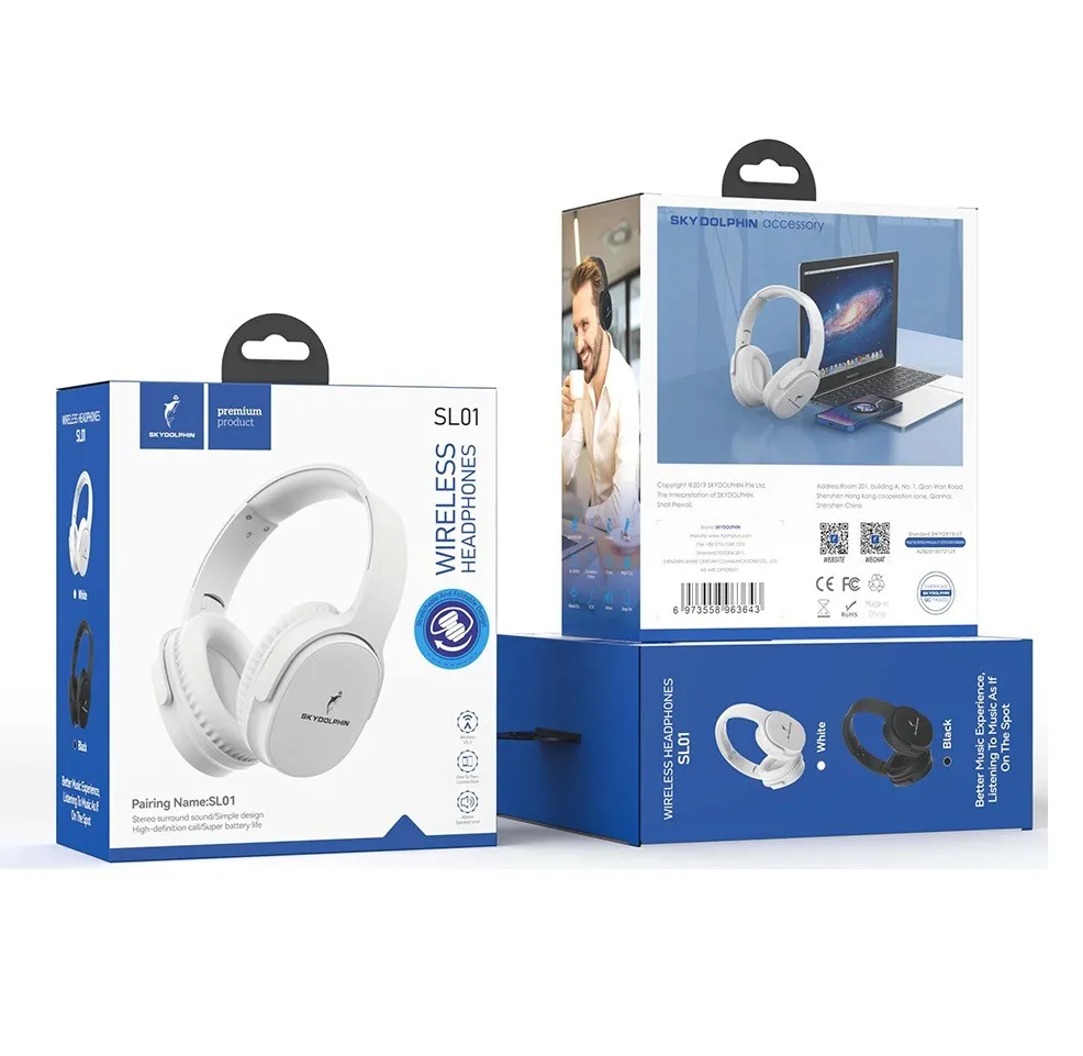 Bluetooth-гарнітура SkyDolphin SL01 White (SDBTE-000185) - мініатюра 3