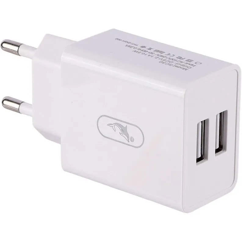 Зарядний пристрій SkyDolphin SC30T (2USB, 2.1A) White (SDMZP-000113) + кабель Type-C - мініатюра 3