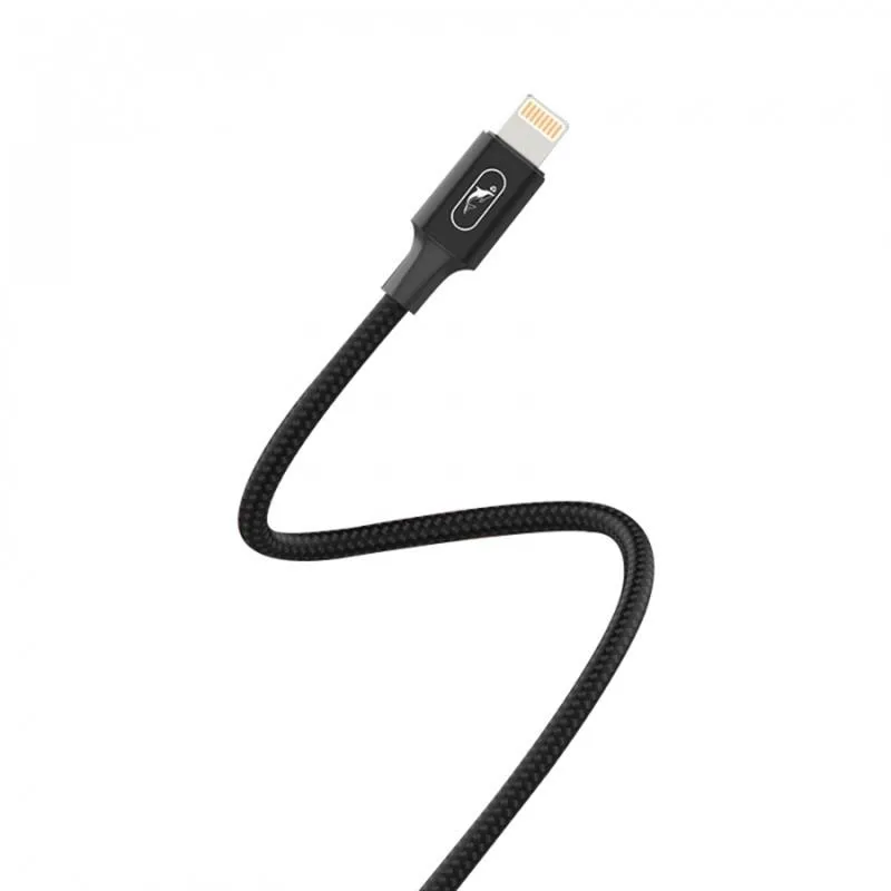 Кабель SkyDolphin S55L Neylon USB - Lightning (M/M), 1 м, Black (SDUSB-000434) - мініатюра 2