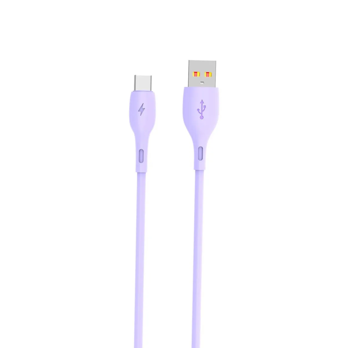 Кабель SkyDolphin S22T Soft Silicone USB - USB Type-C (M/M), 1 м, Violet (SDUSB-000603) - зображення 1