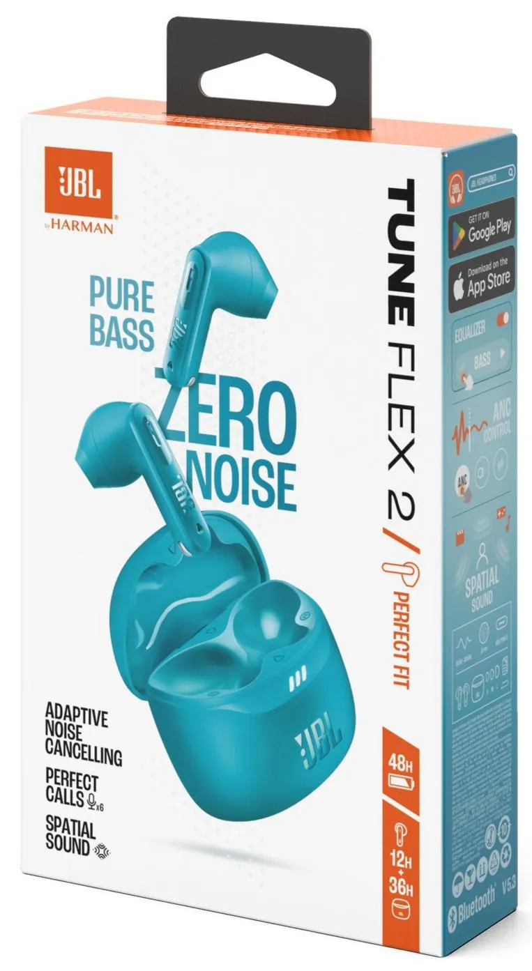 Bluetooth-гарнітура JBL Tune Flex 2 Turquoise (JBLTFLEX2TQE) - мініатюра 11