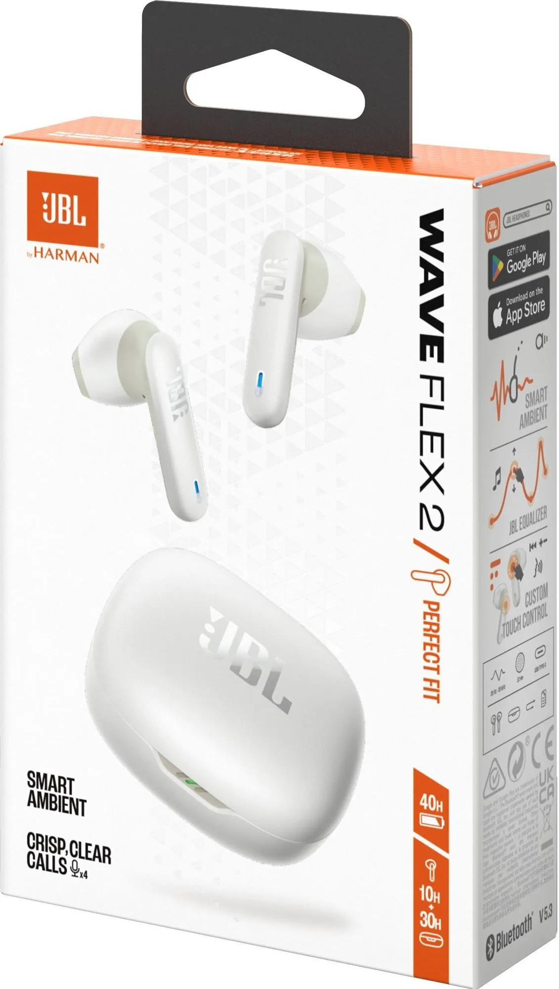 Bluetooth-гарнітура JBL Wave Flex 2 White (JBLWFLEX2WHT) - мініатюра 4