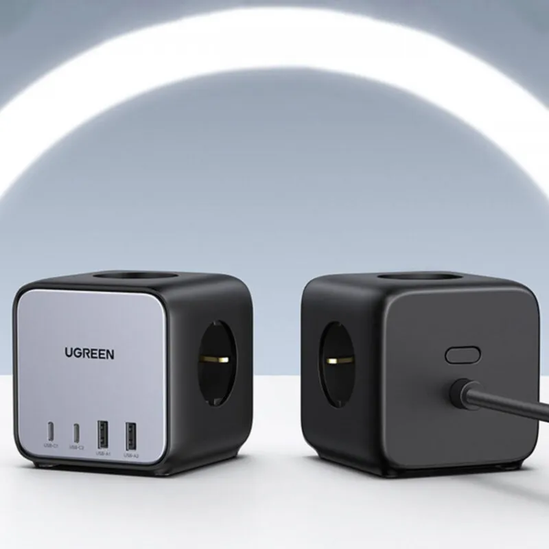 Зарядний пристрій Ugreen DigiNest Cube CD268 65W (2хUSB-C+2xUSB-A) Gray (60113) - мініатюра 5