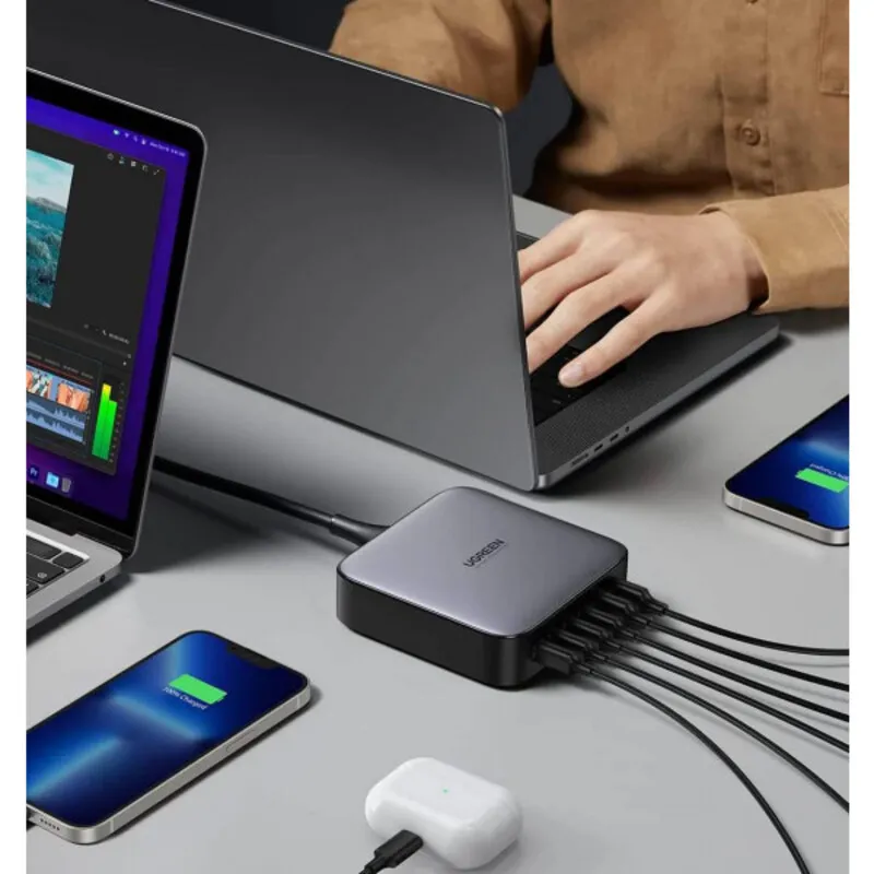 Зарядний пристрій Ugreen CD271 200W (4хUSB-C+2xUSB-A) Black (40914) - мініатюра 5