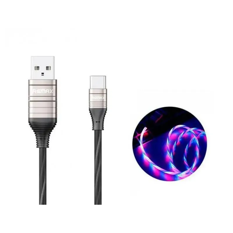Кабель Remax RC-130a USB - USB Type-C (M/M), 1 м, Black (6954851231707) - зображення 1