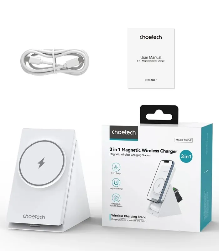 Бездротовий зарядний пристрій Choetech T600-F 15W - мініатюра 4