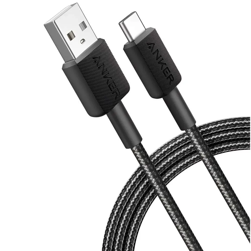 Кабель Anker 322 USB-A - USB-C 1.8 м, Black (A81H6G11) - мініатюра 3
