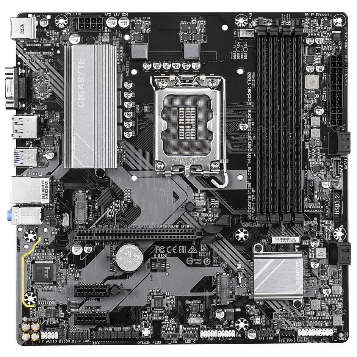 Материнська плата Gigabyte B760M D3HP Socket 1700 - мініатюра 2