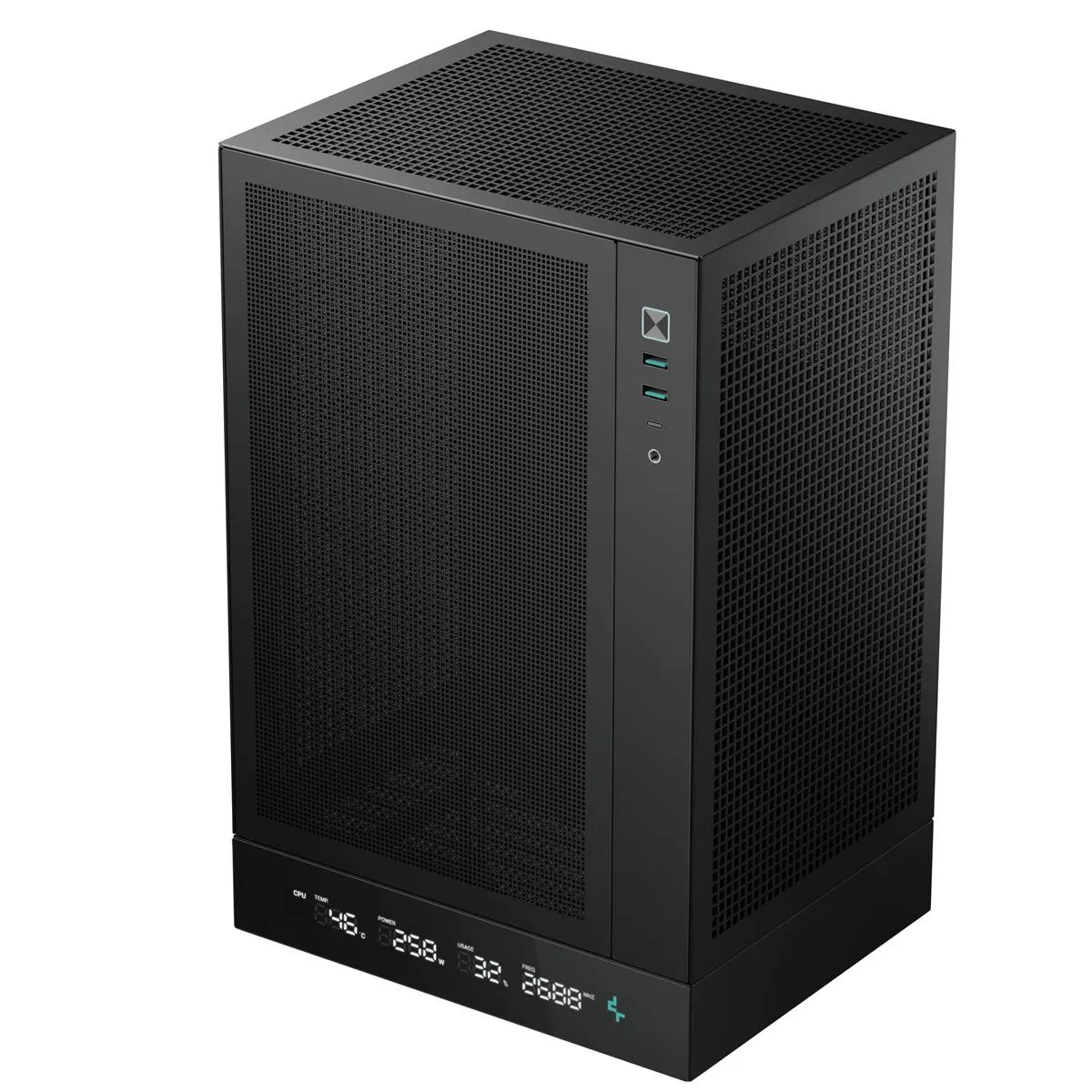 Корпус DeepCool CH170 Digital Black (R-CH170-BKNPI0D-G-1) без БЖ - зображення 1