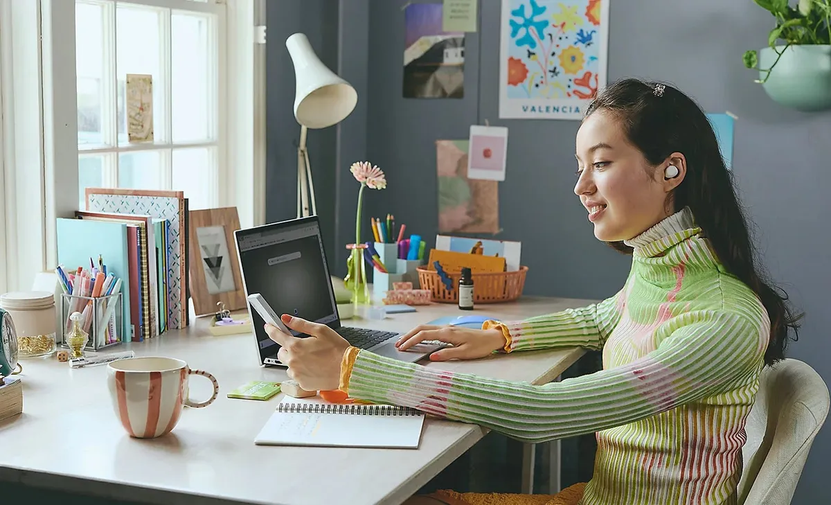 Bluetooth-гарнітура Sony WF-C510W White (WFC510W.CE7) - мініатюра 2