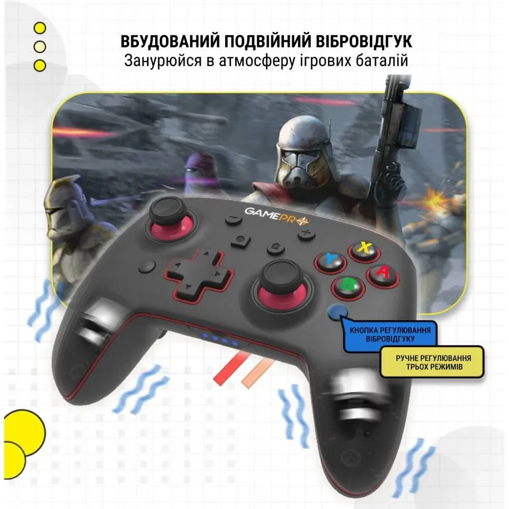 Геймпад GamePro MG1200 Black/Blue - мініатюра 6