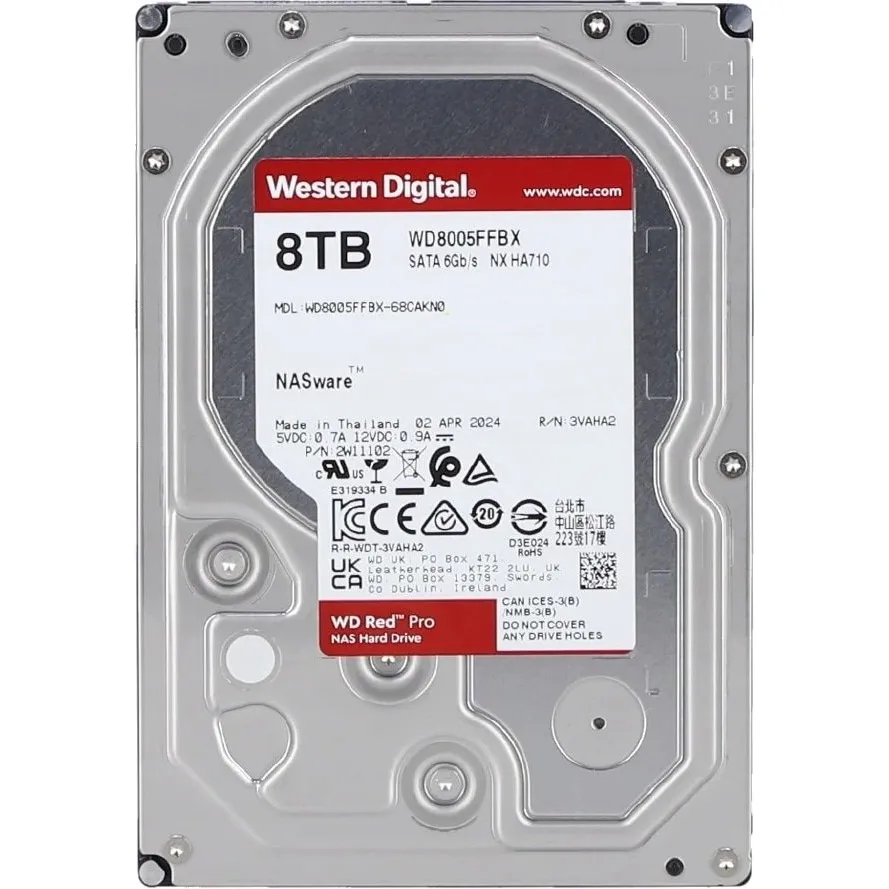 Накопичувач HDD SATA 8.0TB WD Red Pro 7200rpm 256MB (WD8005FFBX) - мініатюра 2