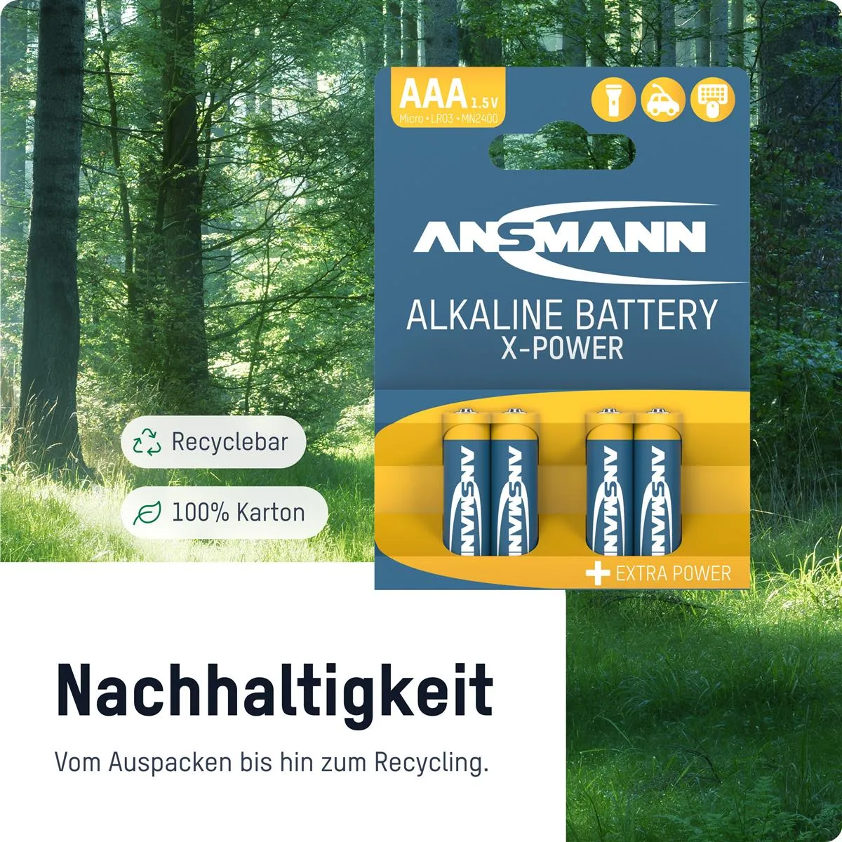 Батарейка Ansmann X-Power AAA/LR03 BL 4шт - мініатюра 9