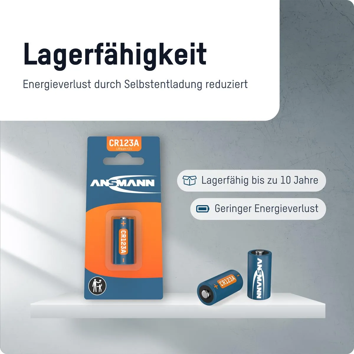 Батарейка Ansmann CR123A/CR17335 BL 1шт - мініатюра 5
