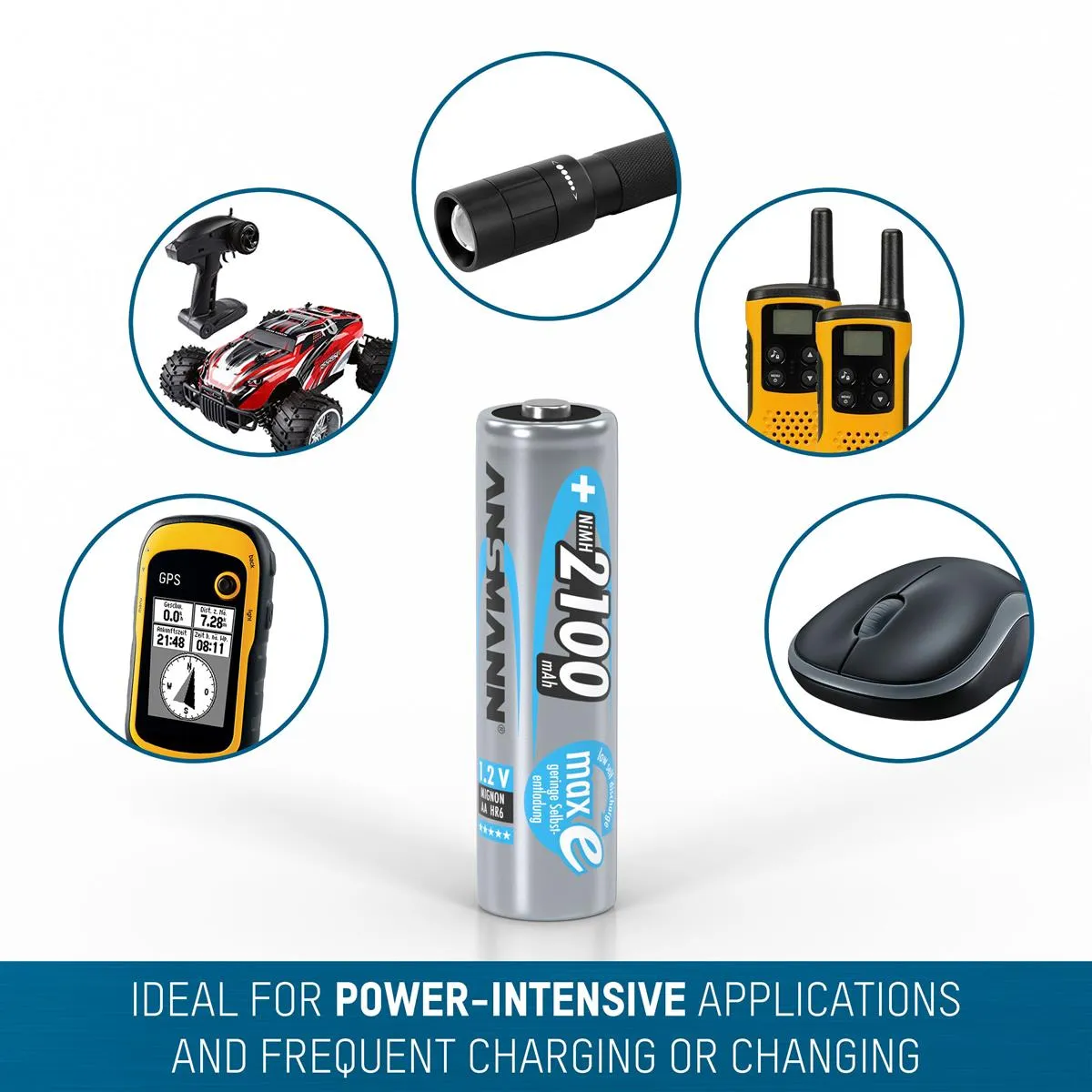 Акумулятори Ansmann AA/HR06 NI-MH 2100 mAh BL 4 шт - мініатюра 6