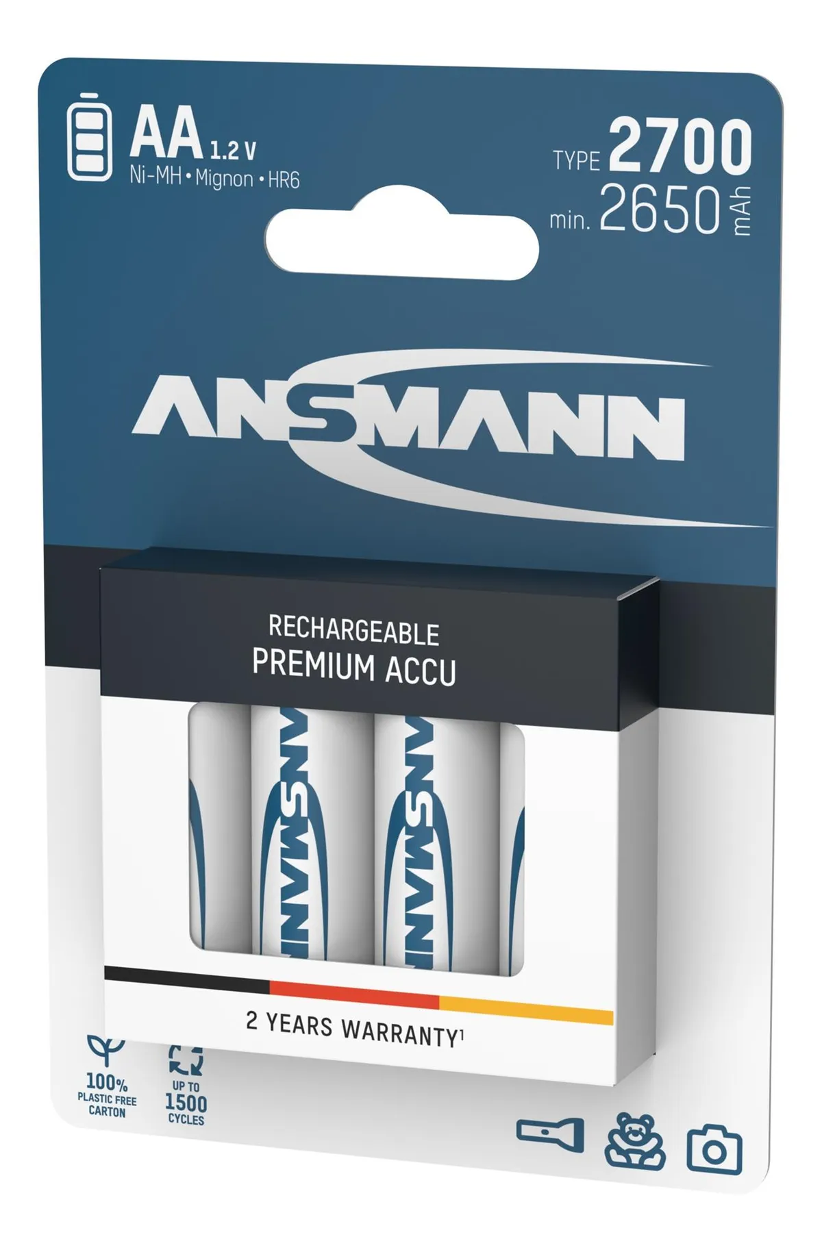 Акумулятори Ansmann AA/HR06 NI-MH 2700 mAh BL 4 шт - мініатюра 4