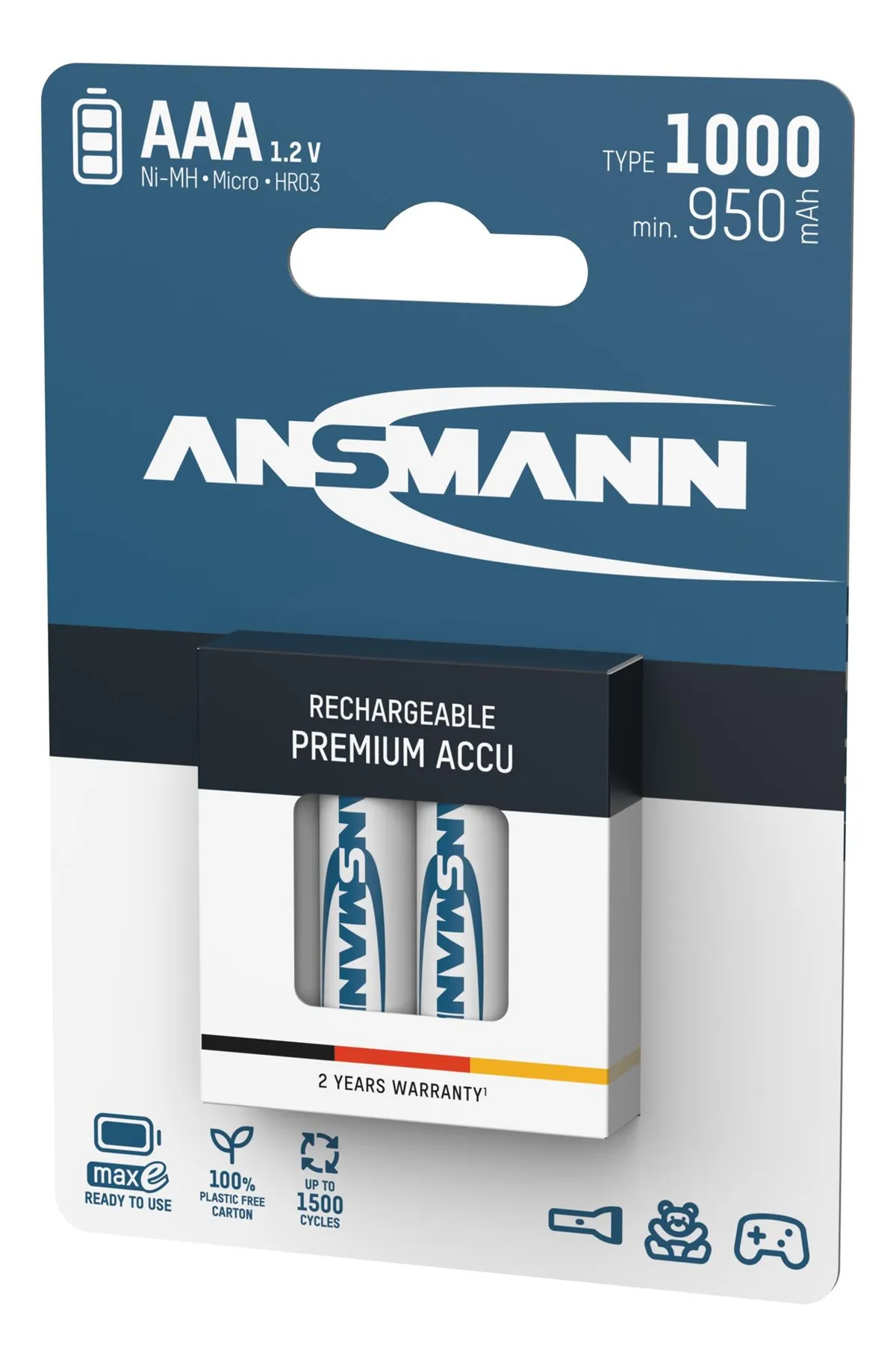 Акумулятори Ansmann AAA/HR03 NI-MH 1000 mAh BL 4 шт - мініатюра 6