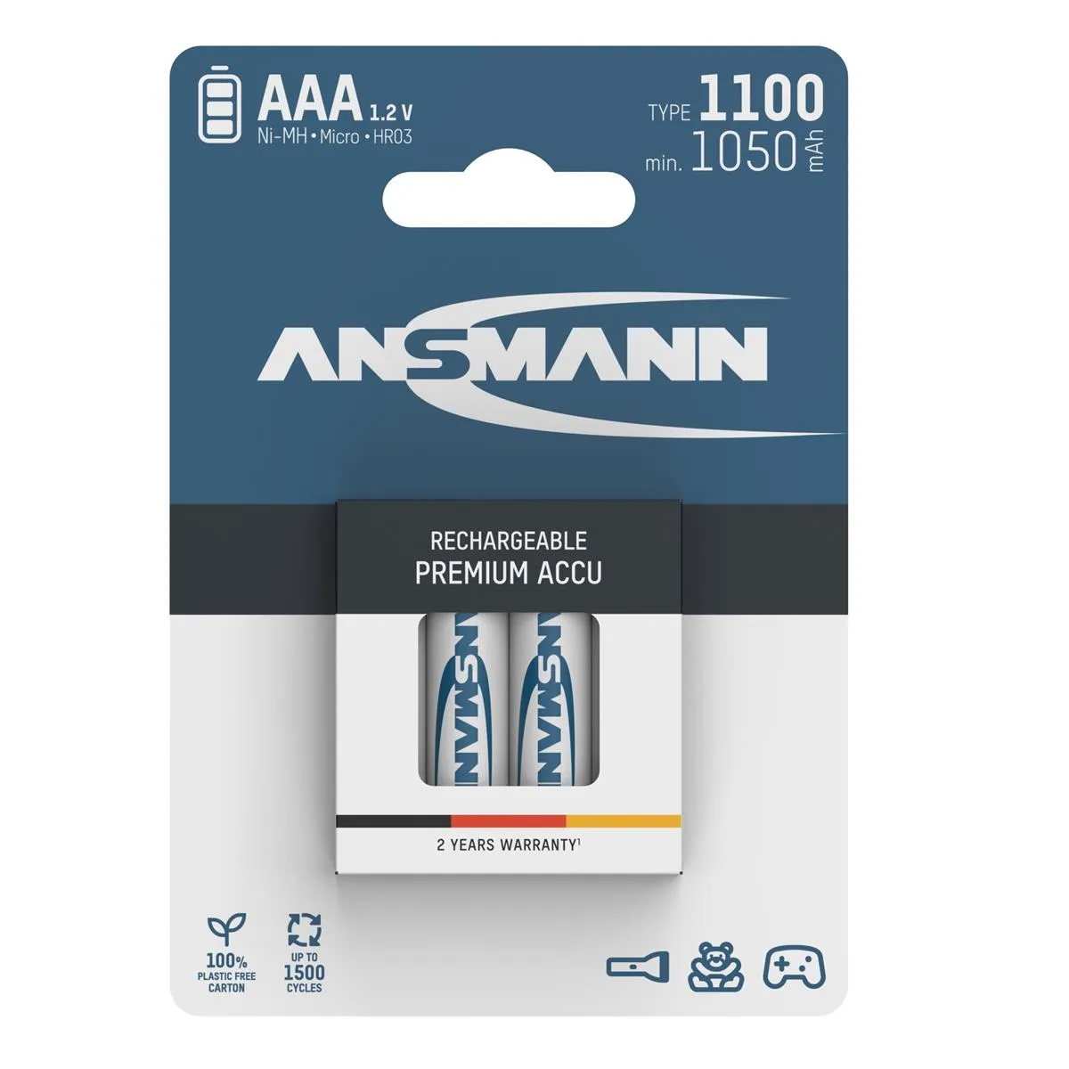 Акумулятори Ansmann AAA/HR03 NI-MH 1100 mAh BL 4 шт - зображення 1