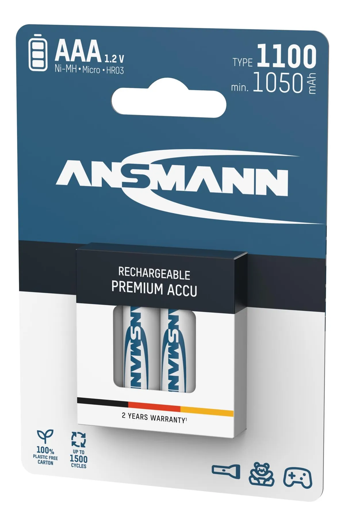 Акумулятори Ansmann AAA/HR03 NI-MH 1100 mAh BL 4 шт - мініатюра 11