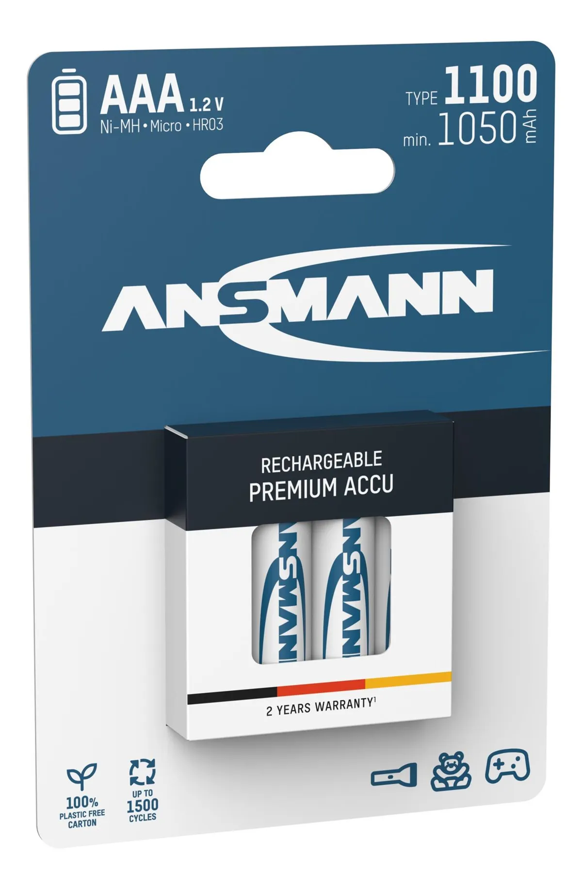 Акумулятори Ansmann AAA/HR03 NI-MH 1100 mAh BL 4 шт - мініатюра 12