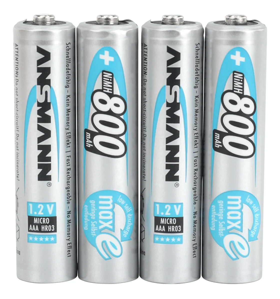 Акумулятори Ansmann AAA/HR03 NI-MH 800 mAh BL 4 шт - мініатюра 4