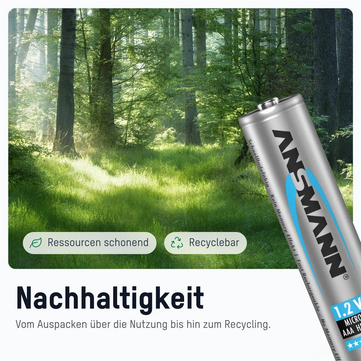 Акумулятори Ansmann AAA/HR03 NI-MH 800 mAh BL 4 шт - мініатюра 6