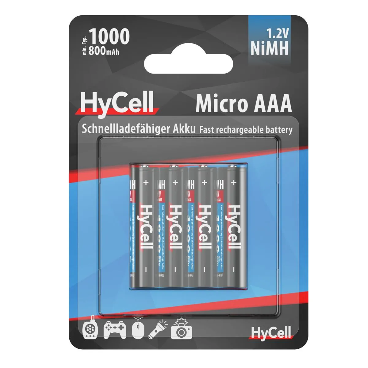 Акумулятори Ansmann AAA/HR03 HyCell NI-MH 1000 mAh BL 4 шт - зображення 1