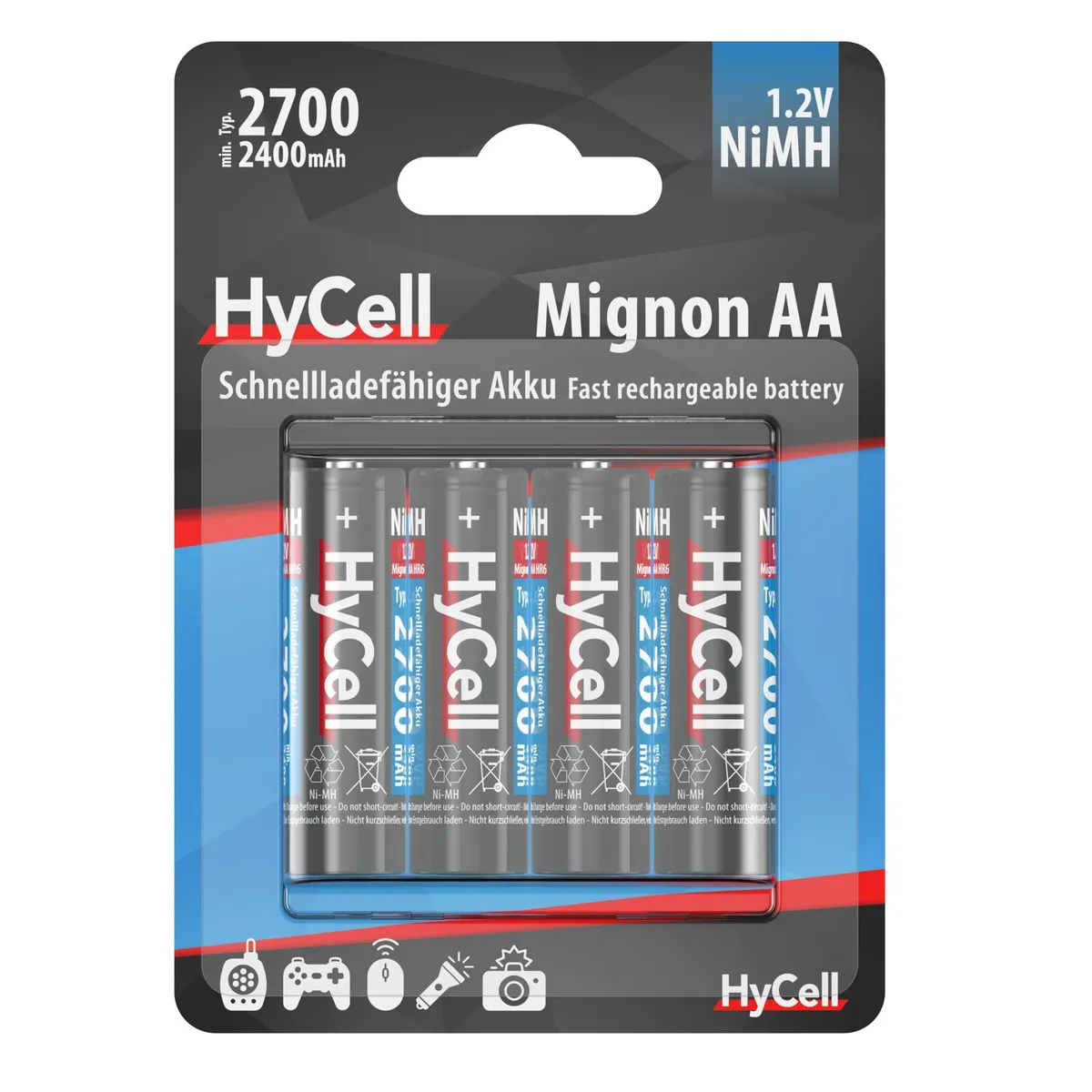 Акумулятори Ansmann AA/HR06 HyCell NI-MH 2700 mAh BL 4 шт - зображення 1