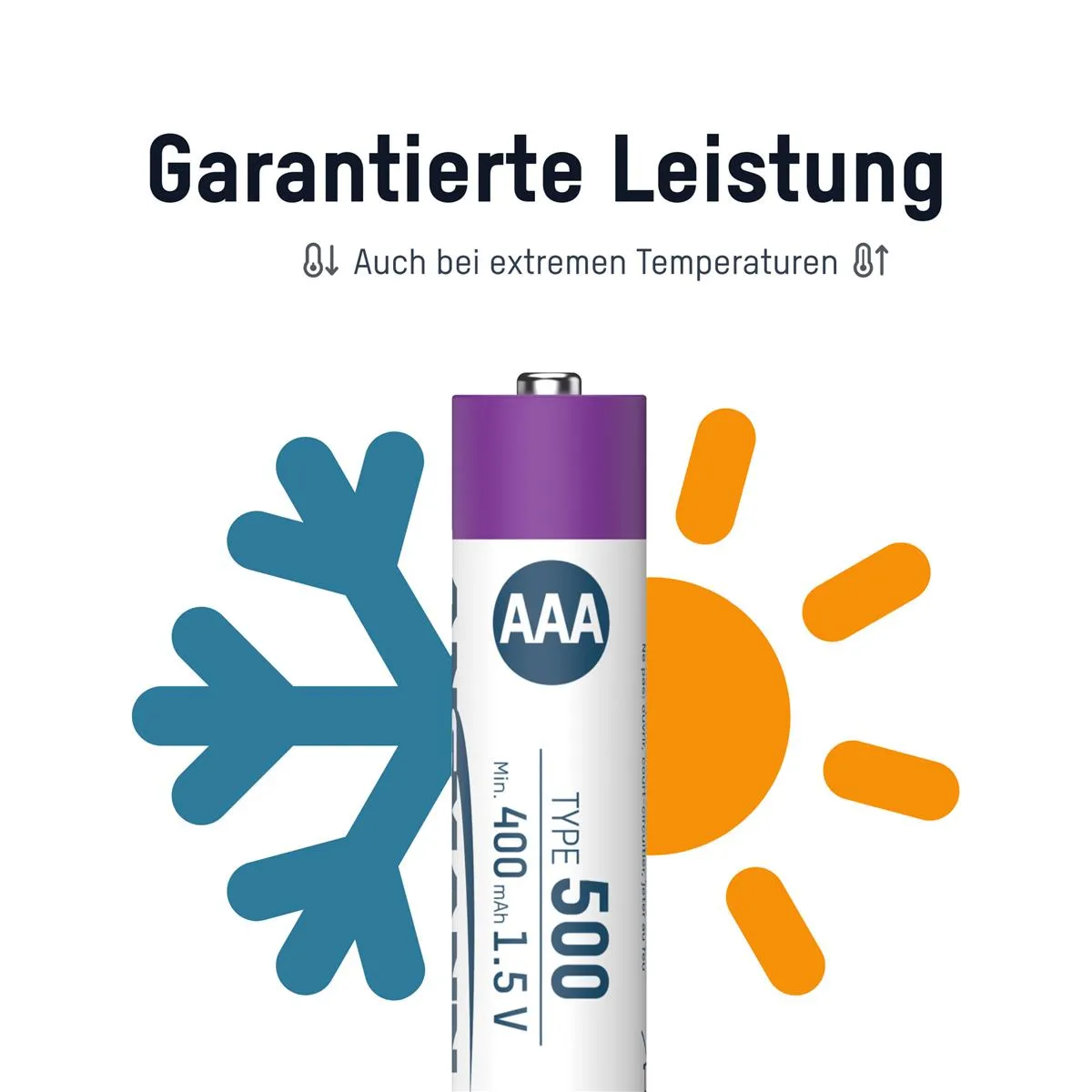 Акумулятори Ansmann AAA/HR03 Li-Ion 500 mAh BL 4 шт - мініатюра 7