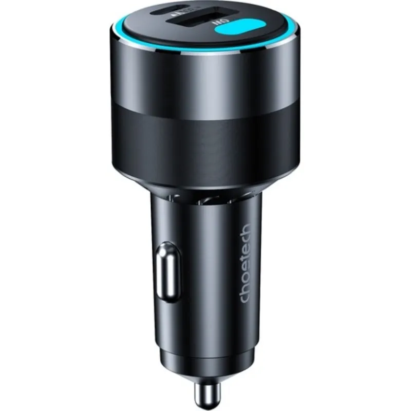 Автомобільний зарядний пристрій Choetech (2xUSB-C+USB-A) PD3.0 100W Black (TC0011-BK) - мініатюра 2