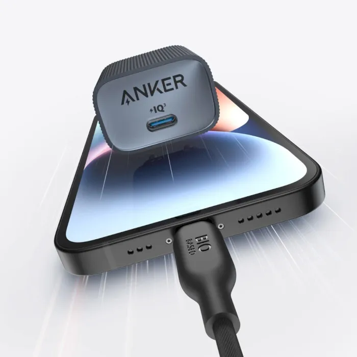 Мережевий зарядний пристрій Anker PowerPort 511 Nano IV - 30W USB-C Black (A2337G11) - мініатюра 5