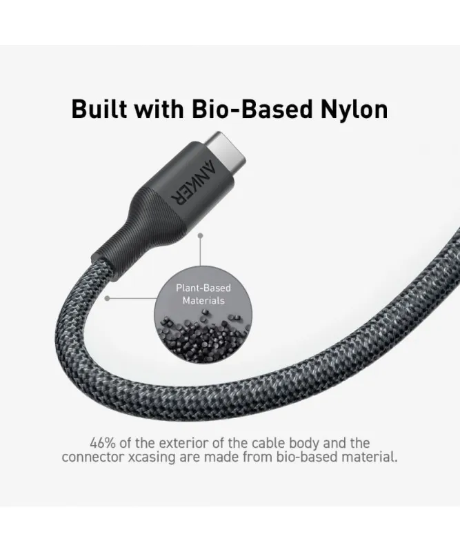 Кабель Anker 544 USB-C - USB-C, 0.9 м, Black (A80F5H11) - мініатюра 5